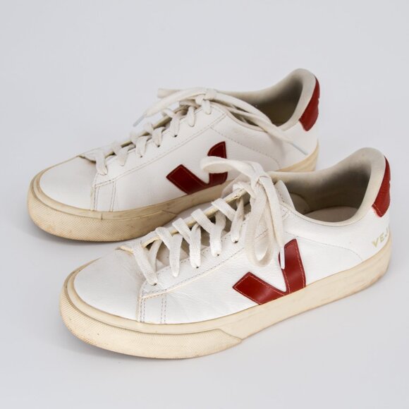 Veja Campo Chromefree Sneakers Extra White Rouille Leather Women's US 7 EU 38 - Picture 6 of 9
